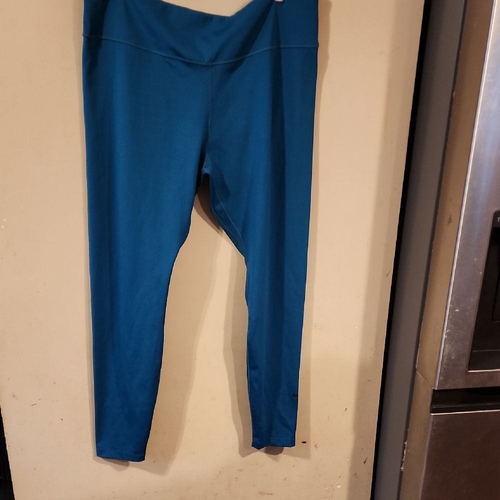 Nike Dri Fit 2x Teal Dri-Fit Leggings